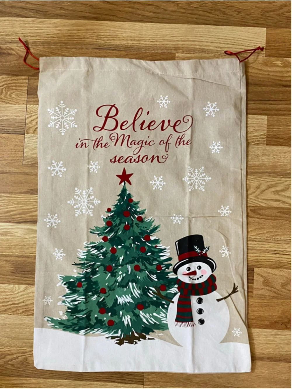 Christmas Gift Bag / Christmas Tree With Snowman NWOT
